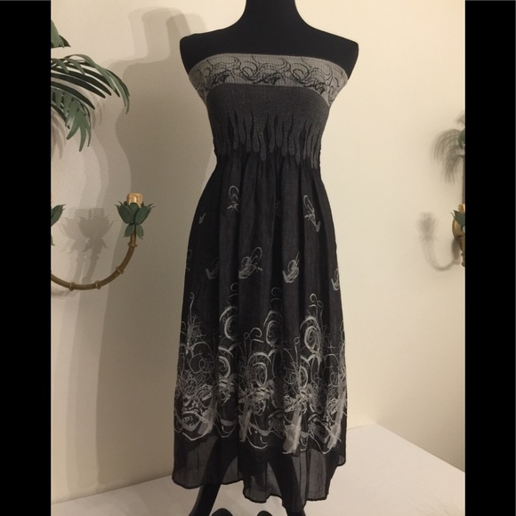 Anthropologie lapis🌷black gray dress size small - Picture 1 of 7